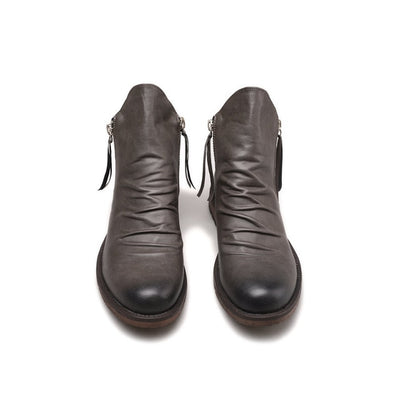 Retro Ankle Non-Slip Leather Boots Men