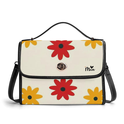 Mia Collection Leather Satchel Bag