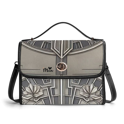 Mia Collection Leather Satchel Bag