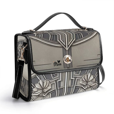 Mia Collection Leather Satchel Bag