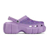 Womens Purple Bling Clogs by Mia