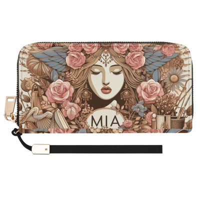 Leather Zipper Wristlet Wallet By Mia