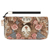 Leather Zipper Wristlet Wallet By Mia