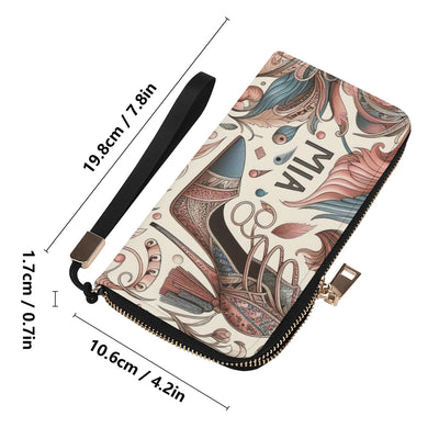 Leather Zipper Wristlet Wallet by Mia