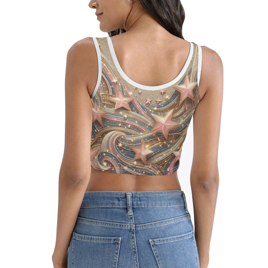 Mia For Her Casual Stretch Crop Tops for Summer