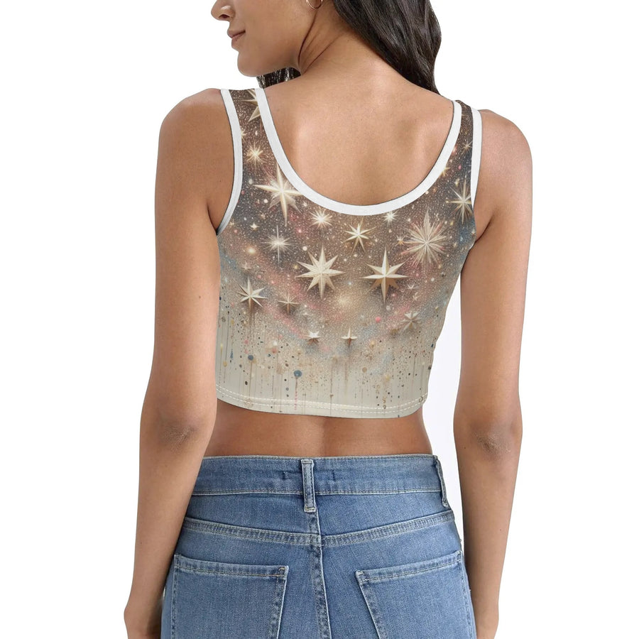 Mia for Her  Casual Stretch Crop Top for Summer