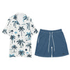 Mia For Men Hawaiian Short Sleeve Shirt and Shorts Set