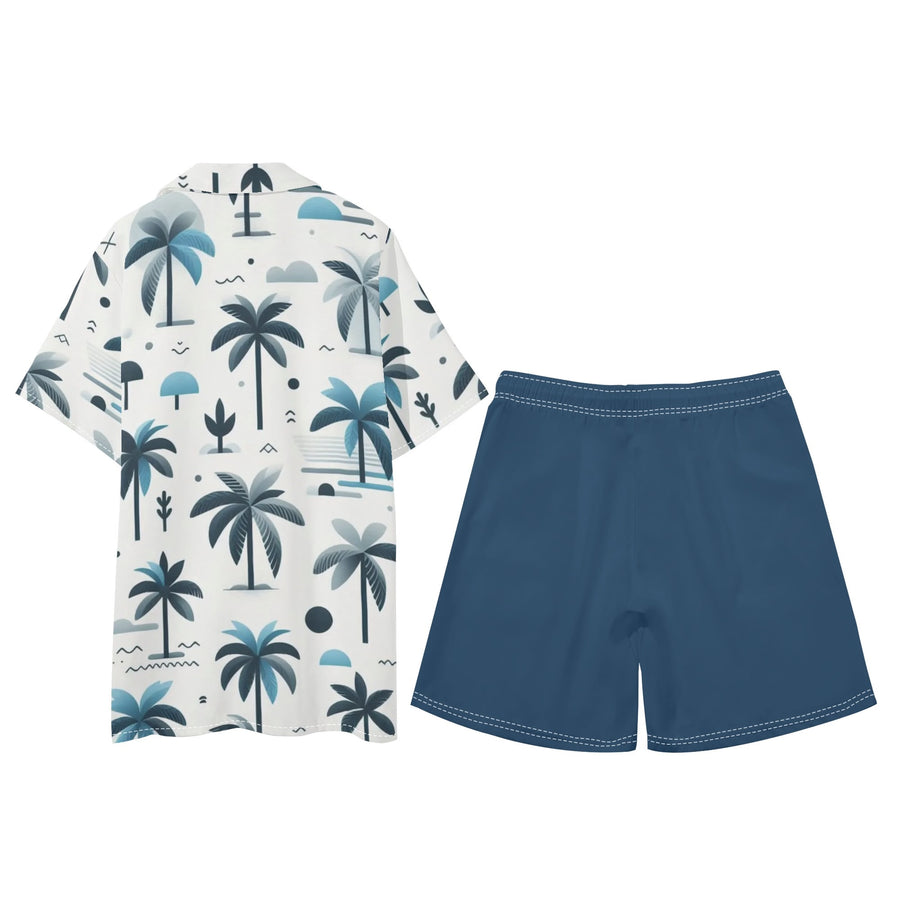 Mia For Men Hawaiian Short Sleeve Shirt and Shorts Set