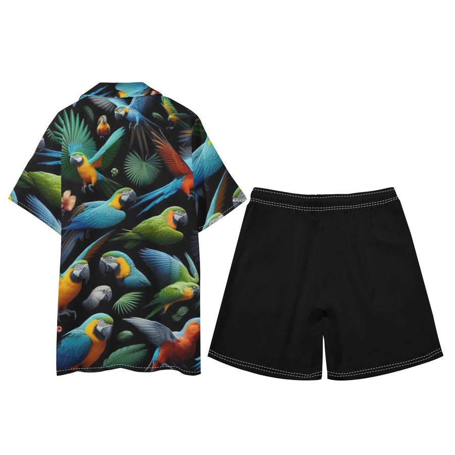 Mia For Him Hawaiian Short Sleeve Shirt and Shorts Set