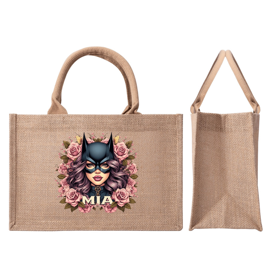 Jute Burlap Tote Bag by Mia