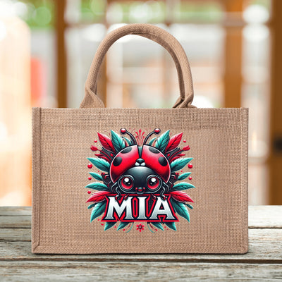 Jute Burlap Tote Bag by Mia