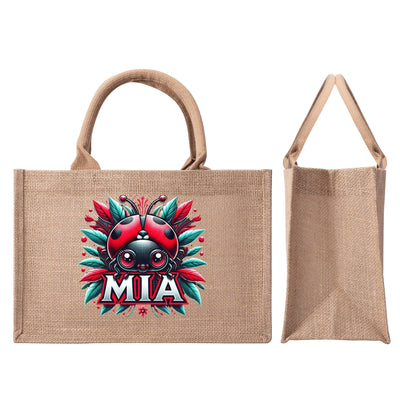 Jute Burlap Tote Bag by Mia