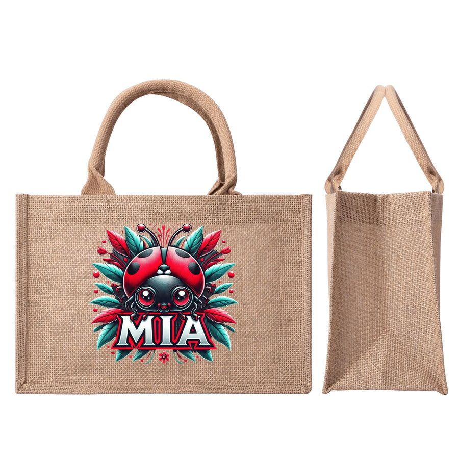 Jute Burlap Tote Bag by Mia