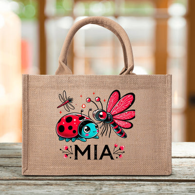 Jute Burlap Tote Bag by Mia