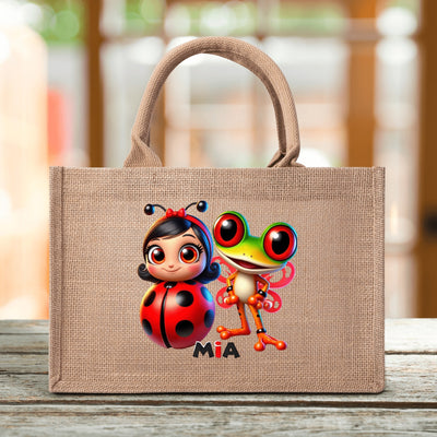 Jute Burlap Tote Bag by Mia