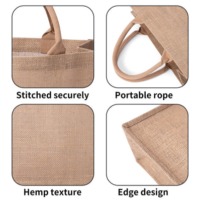 Jute Burlap Tote Bag by Mia