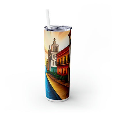 Mia Collection Skinny Tumbler with Straw, 20oz