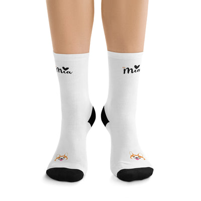 Mia™ Line's premium crew recycled poly socks