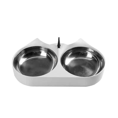 Capsule Automatic Feeder Cat and Dog Feeding Double Bowl