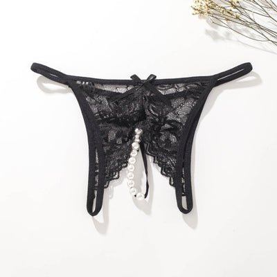 Sexy Women Lingerie Open Crotch Underwear with Bow