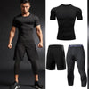 Men's Running Tracksuit Training Fitness Sportswear Set Compression Leggings Sport Clothes Gym Tight Sweatpants Rash Guard Lycra