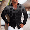 Colorful Printed Long Sleeve Lapel Shirt For Men