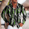 Colorful Printed Long Sleeve Lapel Shirt For Men