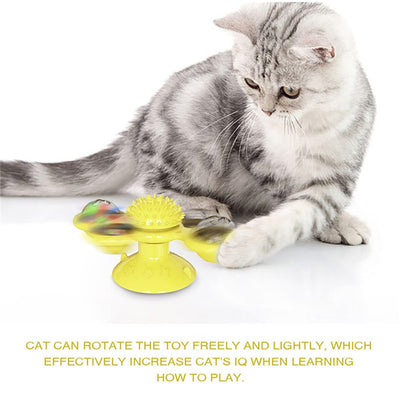 Windmill Cat Turntable Interactive Teasing Pet Toy