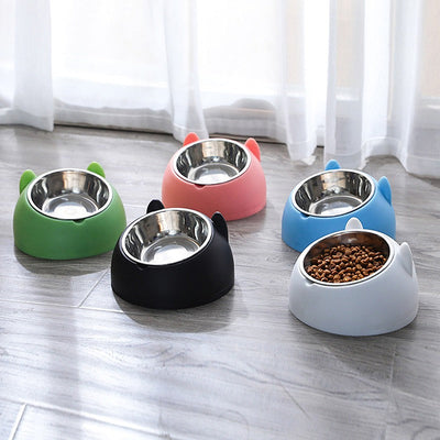 Cat feeding and drinking bowls